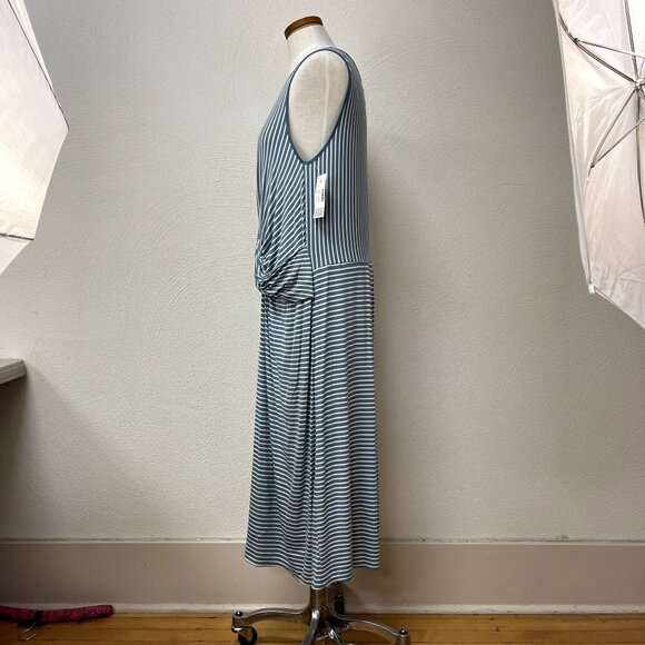 NWT Catherines Blue & White Striped Summer Dress sz 14/16 - Picture 5 of 7